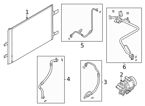 Condenser, Compressor & Lines for 2023 Nissan Rogue #0