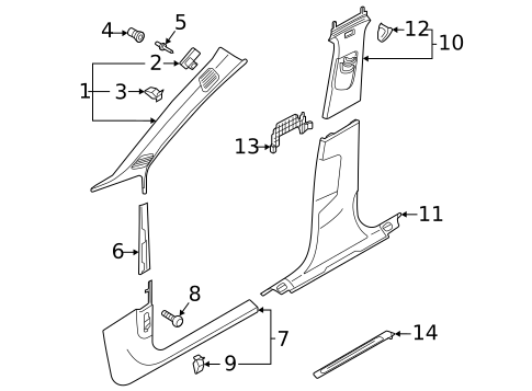 Interior Trim - Pillars for 2025 Audi S5 Sportback #0