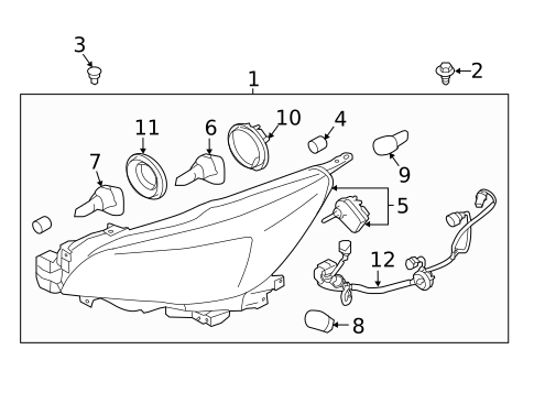 Headlamp Components for 2017 Subaru Outback #1