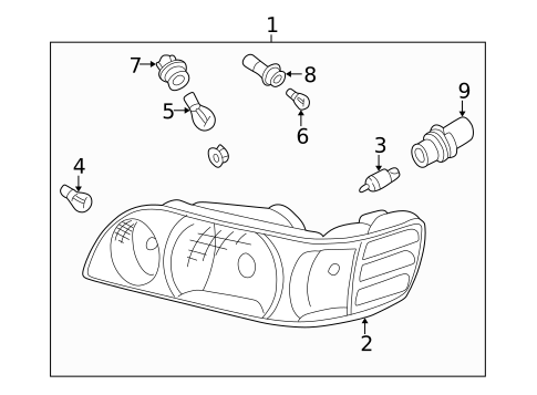 Headlamp Components for 2000 Nissan Altima #0