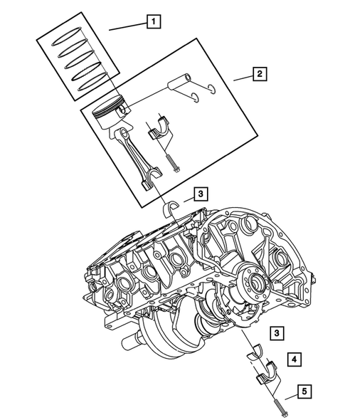 Crankshaft, Piston and Torque Converter for 2002 Jeep Liberty #1