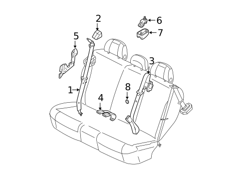 Seat Belt for 2012 Ford Escape #0