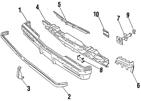 Bumper & Components - Front for 1984 Buick Regal #0