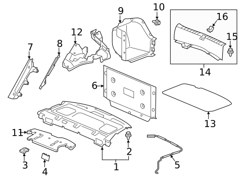 Interior Trim - Rear Body for 2014 Honda Accord #0