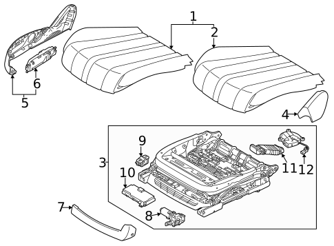 Passenger Seat Components for 2023 Genesis GV80 #1