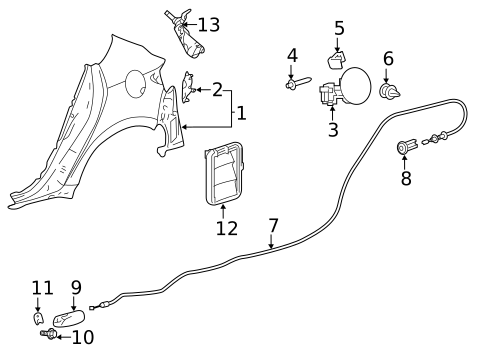 Quarter Panel & Components for 2025 Toyota Corolla #1