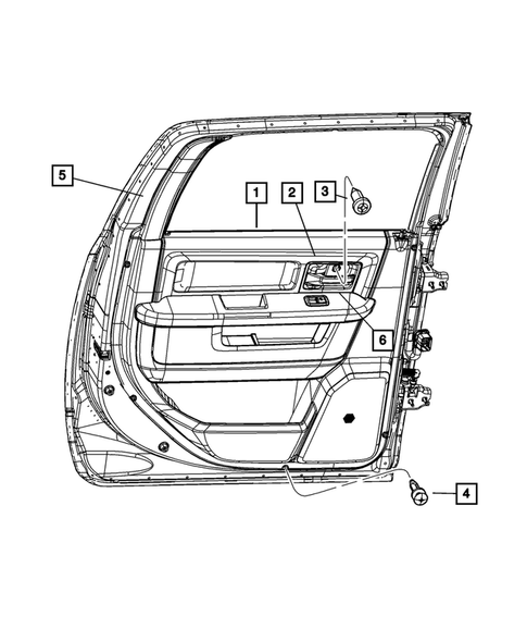 Door Trim Panels-Front and Rear for 2013 Ram 3500 #3