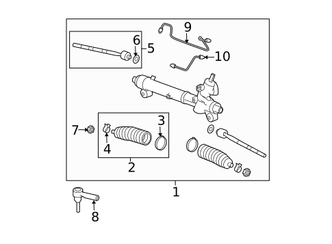Steering Gear & Linkage for 2009 Chevrolet Equinox #0