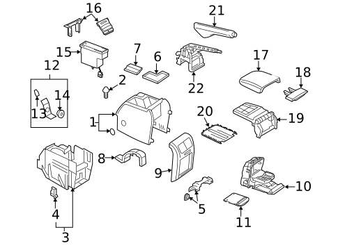 Rear Console for 2009 Volkswagen Rabbit #0
