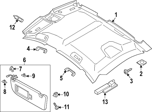 Interior Trim - Roof for 2025 Porsche Panamera #0