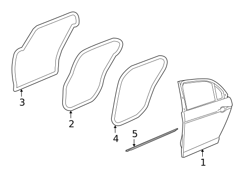 Door & Components for 2009 Jaguar Vanden Plas #1