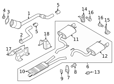 Exhaust Components for 2016 Ford Mustang #0