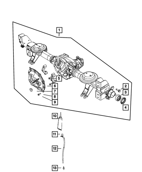 Rear Axle; Housing, Differential and Vent for 2008 Dodge Durango #1