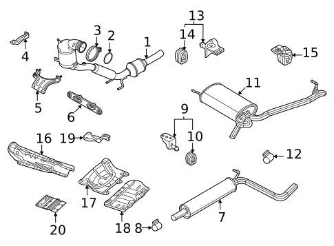 Exhaust Components for 2023 Volkswagen Taos #1