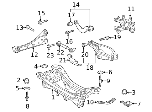 Rear Suspension for 2010 Lexus HS250h #0