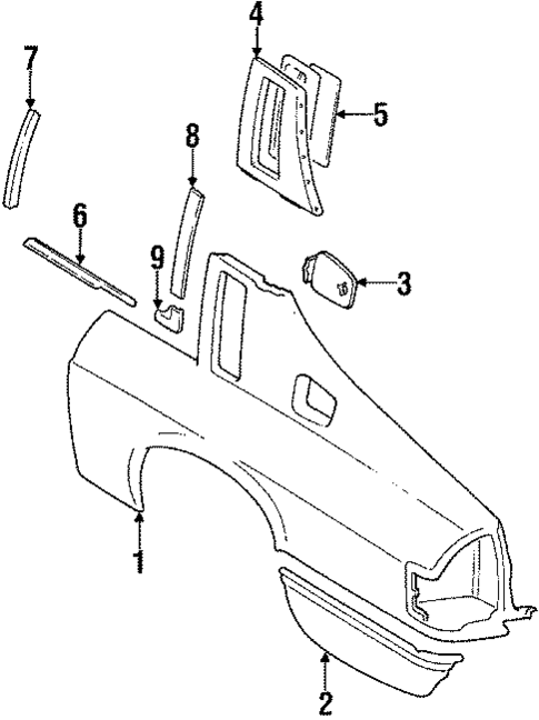 Quarter Panel for 1991 Jaguar XJS #0