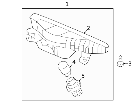 High Mounted Stop Lamp for 2016 Honda Civic #0