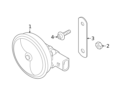 Horn for 2019 Volkswagen Jetta #1