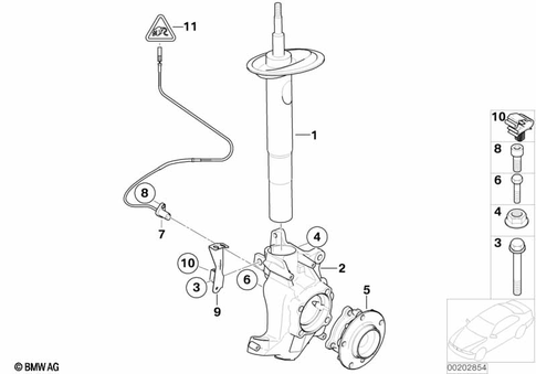 Front Axle Suspension for 2005 BMW 750i #2
