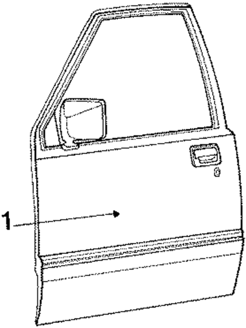 Door & Components for 1995 Mitsubishi Mighty Max #0