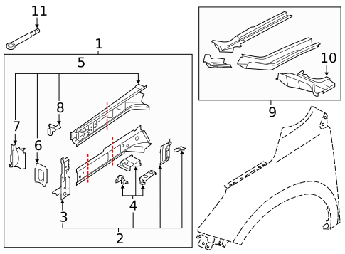 Structural Components & Rails for 2024 Subaru Forester #0
