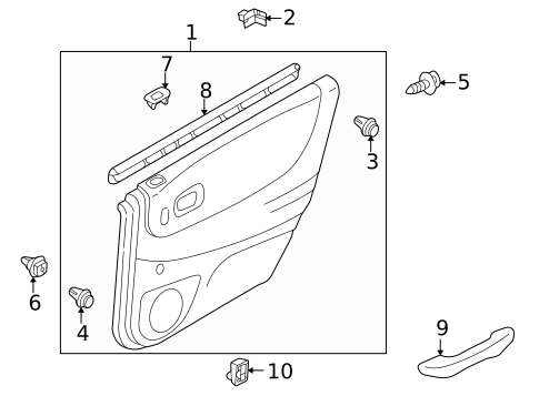 Rear Door for 1999 Mazda Protege #1