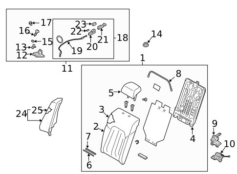 Rear Seat Components for 2018 Mazda 6 #1