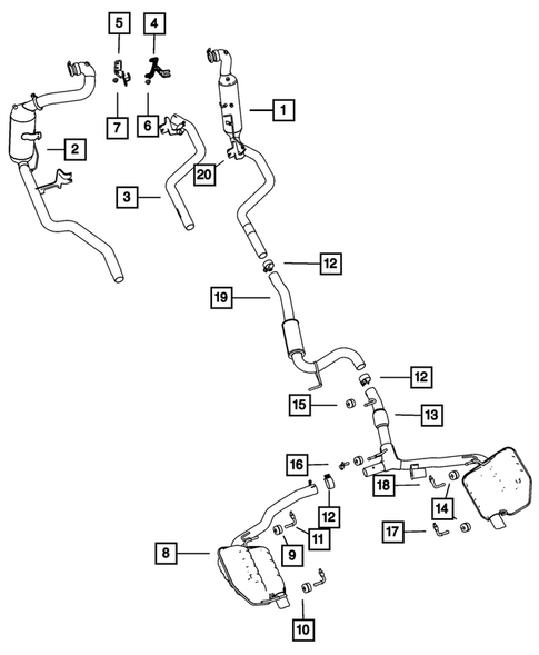Exhaust System for 2014 Chrysler 300 #3