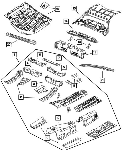 Floor Pans for 2012 Dodge Charger #0