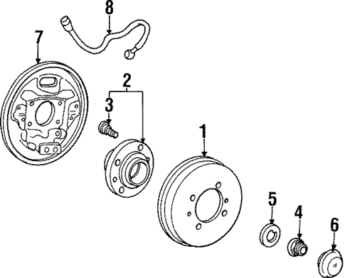 Rear Brakes for 1998 Hyundai Sonata #1
