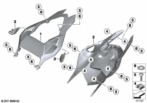 Rear Wheel Cover, License Plate Bracket for 2010 BMW-Motorrad S 1000 RR #0