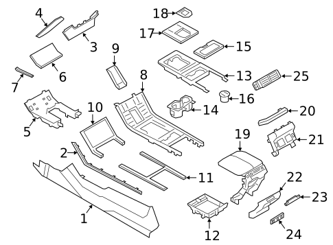 Console for 2023 Land Rover Range Rover Evoque #0