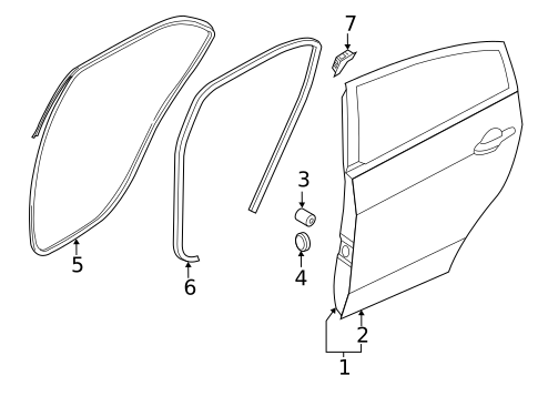 Door & Components for 2016 Kia Rio #1