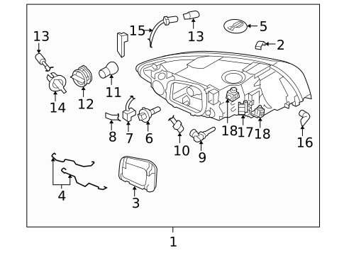 Bulbs - Chassis for 2010 Volvo V50 #1