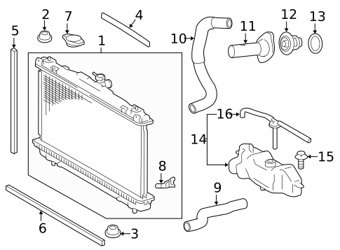 Radiator & Components for 2017 Toyota Camry #0