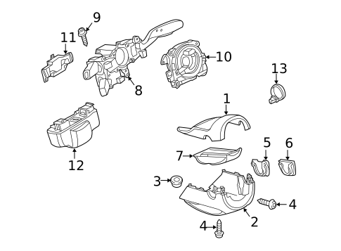 Shroud, Switches & Levers for 2020 Volkswagen Golf #0