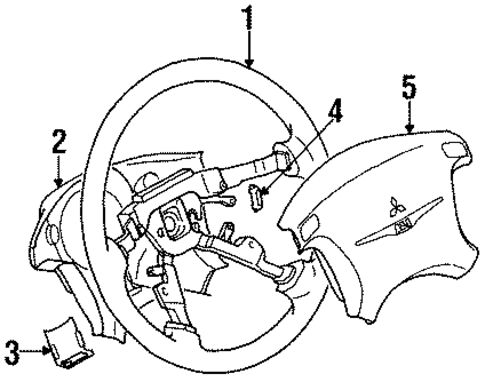 Steering Wheel & Trim for 1998 Chrysler Sebring #0