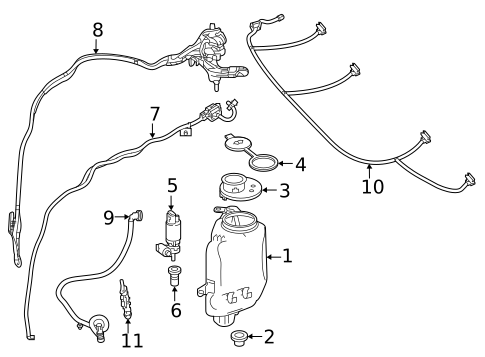 Washer Components for 2019 Mercedes-Benz S 560 #1