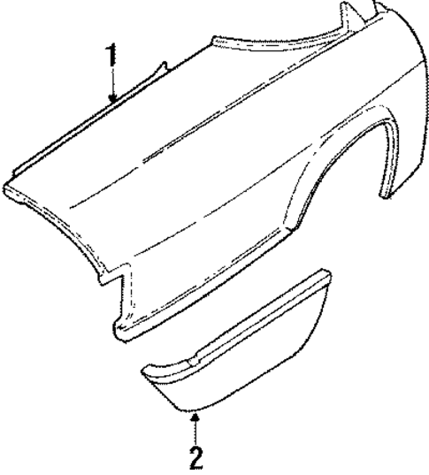 Quarter Panel for 1990 Jaguar XJS #1