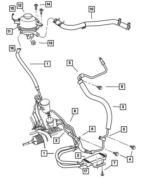 Power Steering Hoses for 2004 Dodge Grand Caravan #0