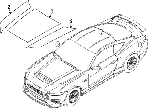 Stripe Tape for 2025 Ford Mustang #4
