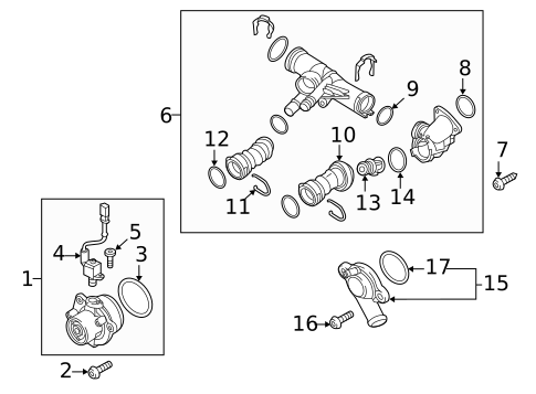 Water Pump for 2015 Volkswagen Passat #0