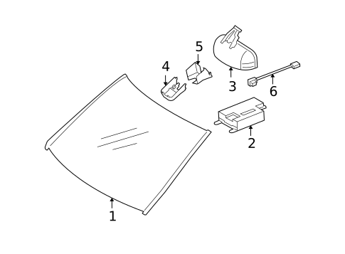 Glass - Windshield for 2009 Mercedes-Benz GL550 #0
