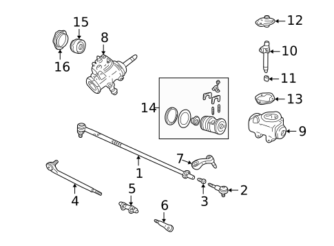 Steering Gear & Linkage for 1998 GMC C2500 Pickup #2