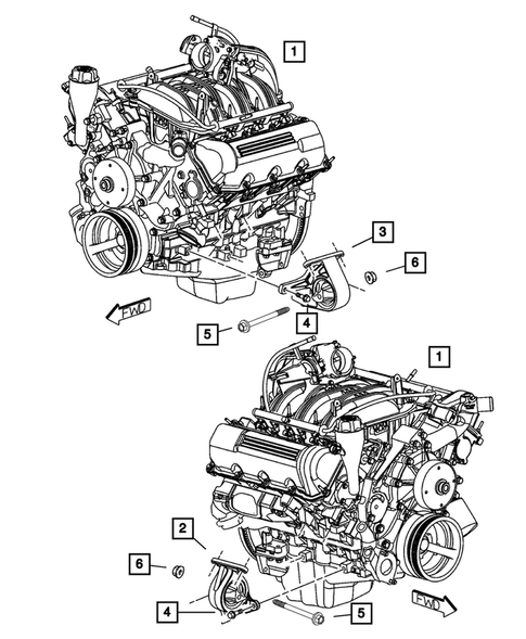 Engine Mounting for 2004 Jeep Liberty #3