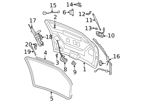 Liftgate for 2007 Chrysler Pacifica #0
