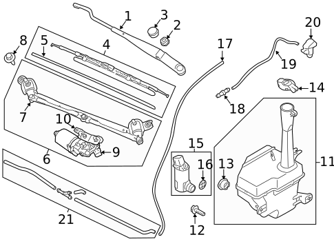 Wiper & Washer Components for 2015 Kia Soul EV #5