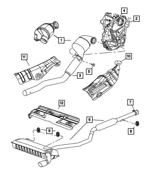 Exhaust System for 2009 Dodge Caliber #2