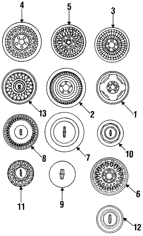 Wheels for 1992 Lincoln Town Car #0