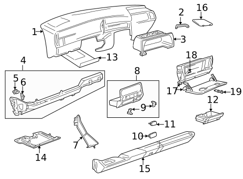 Instrument Panel Components for 2000 Volkswagen Cabrio #0